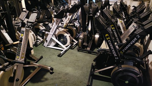 Serviced black concept rower - concept,